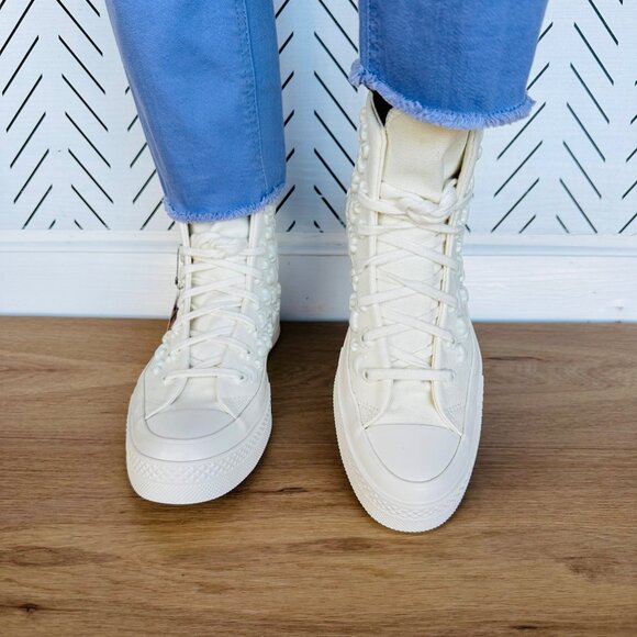 Converse Chuck 70 3D Charms Hi Women Shoes 8 Flower Stars Heart Sneaker A06434C - Picture 6 of 13